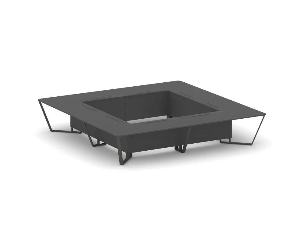 Стол переговорный квадратный ЛДСП/краш. металл 4000x4000x750 Steel Meet