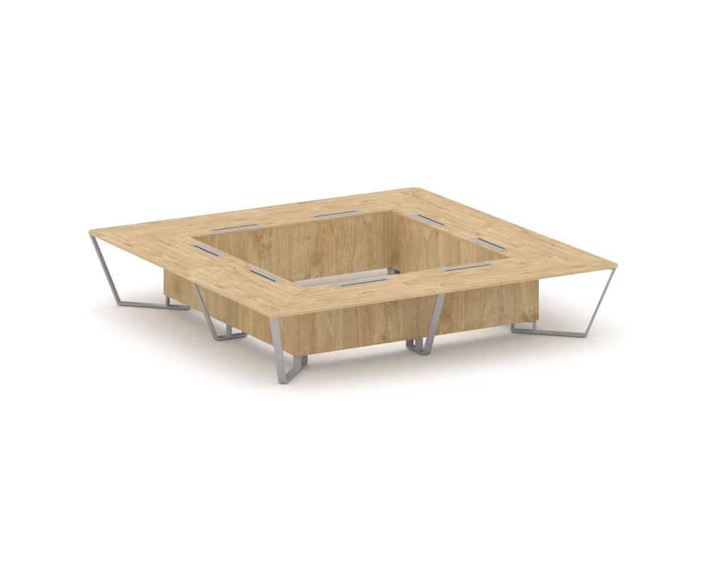 Стол переговорный квадратный ЛДСП/краш. металл 4000x4000x750 Steel Meet