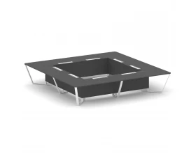 Стол переговорный квадратный ЛДСП/краш. металл 4000x4000x750 Steel Meet images