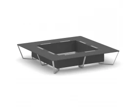 Стол переговорный квадратный ЛДСП/краш. металл 4000x4000x750 Steel Meet images