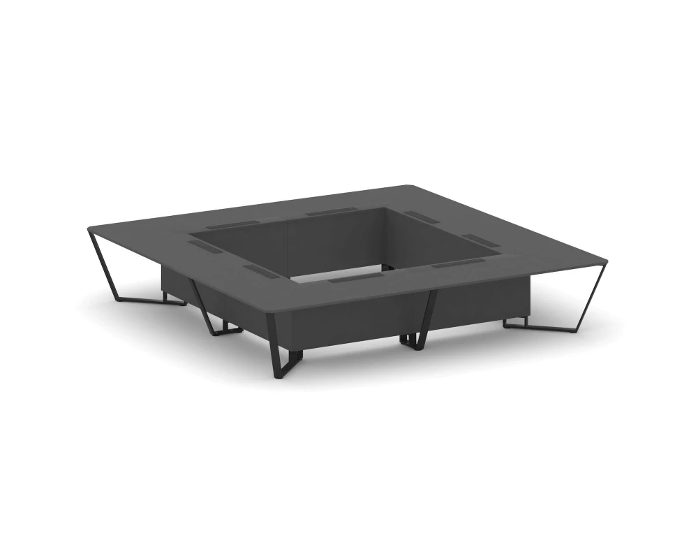 Стол переговорный квадратный ЛДСП/краш. металл 4000x4000x750 Steel Meet