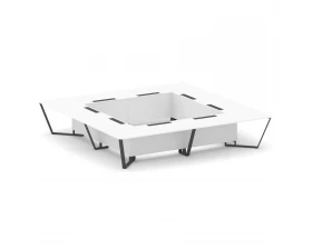 Стол переговорный квадратный ЛДСП/краш. металл 4000x4000x750 Steel Meet images