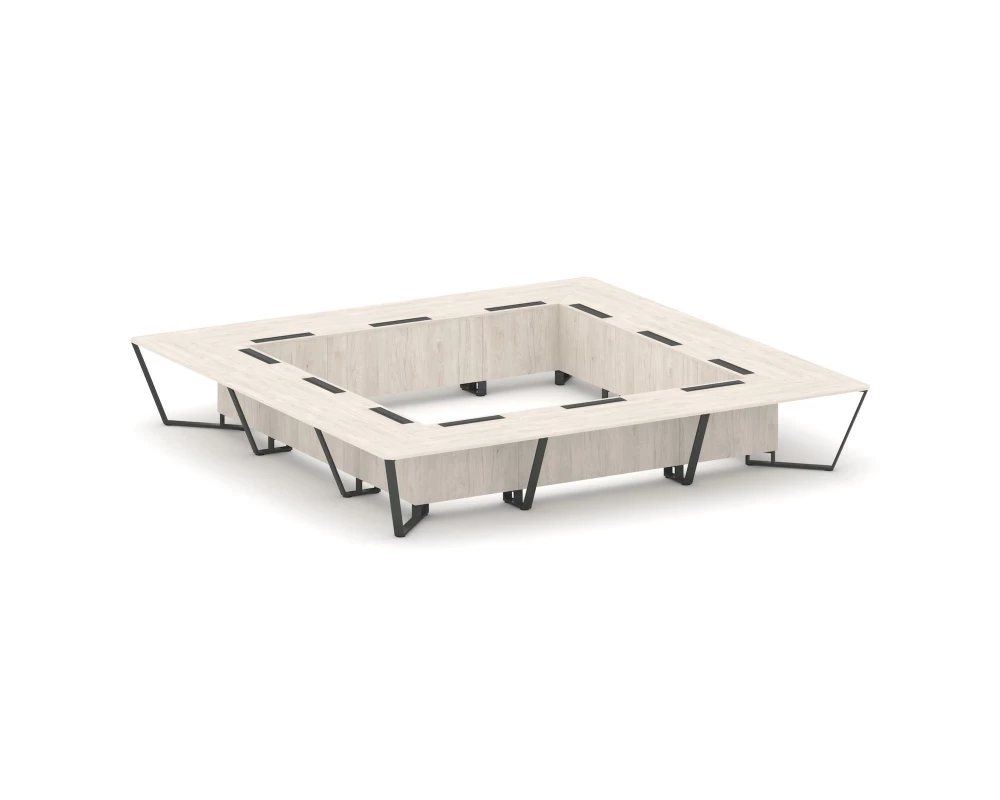 Стол переговорный квадратный ЛДСП/краш. металл 4800x4800x750 Steel Meet