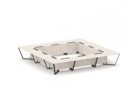 Стол переговорный квадратный ЛДСП/краш. металл 4800x4800x750 Steel Meet images