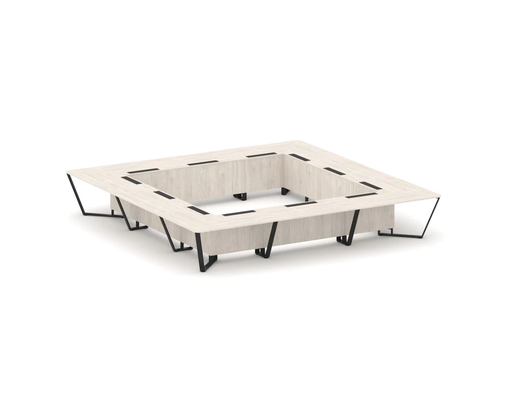 Стол переговорный квадратный ЛДСП/краш. металл 4800x4800x750 Steel Meet