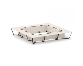 Стол переговорный квадратный ЛДСП/краш. металл 4800x4800x750 Steel Meet images