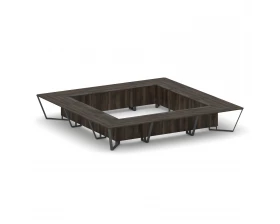 Стол переговорный квадратный ЛДСП/краш. металл 4800x4800x750 Steel Meet images