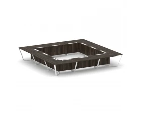 Стол переговорный квадратный ЛДСП/краш. металл 4800x4800x750 Steel Meet images