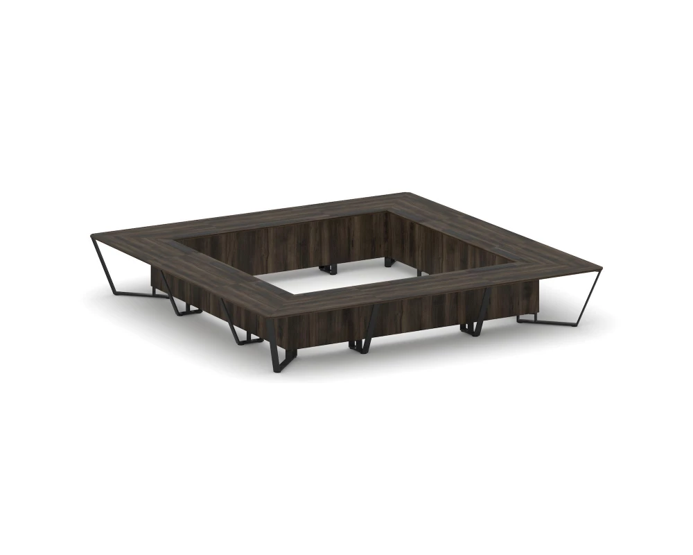 Стол переговорный квадратный ЛДСП/краш. металл 4800x4800x750 Steel Meet