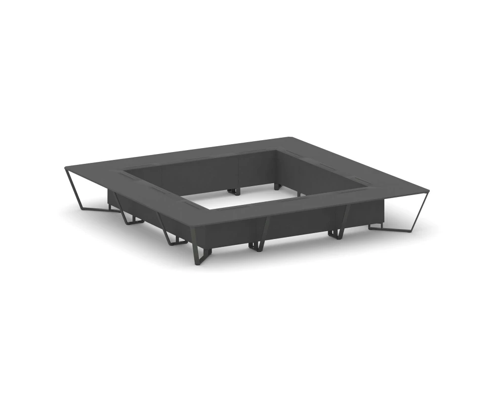 Стол переговорный квадратный ЛДСП/краш. металл 4800x4800x750 Steel Meet