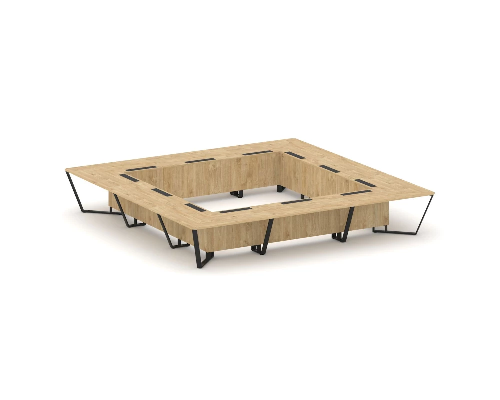 Стол переговорный квадратный ЛДСП/краш. металл 4800x4800x750 Steel Meet