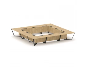 Стол переговорный квадратный ЛДСП/краш. металл 4800x4800x750 Steel Meet images