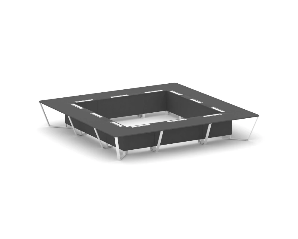 Стол переговорный квадратный ЛДСП/краш. металл 4800x4800x750 Steel Meet