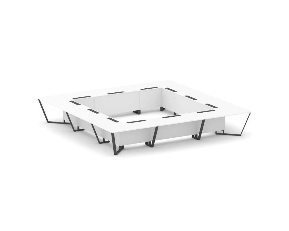 Стол переговорный квадратный ЛДСП/краш. металл 4800x4800x750 Steel Meet