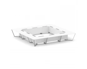 Стол переговорный квадратный ЛДСП/краш. металл 4800x4800x750 Steel Meet images