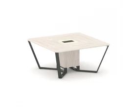 Стол переговорный квадратный ЛДСП/краш. металл/МДФ 1600x1600x750 Steel Meet images