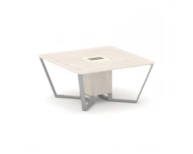 Стол переговорный квадратный ЛДСП/краш. металл/МДФ 1600x1600x750 Steel Meet images
