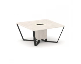 Стол переговорный квадратный ЛДСП/краш. металл/МДФ 1600x1600x750 Steel Meet images