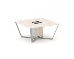 Стол переговорный квадратный ЛДСП/краш. металл/МДФ 1600x1600x750 Steel Meet images