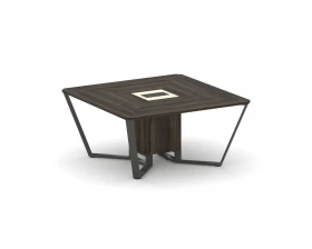 Стол переговорный квадратный ЛДСП/краш. металл/МДФ 1600x1600x750 Steel Meet images