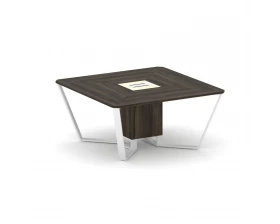 Стол переговорный квадратный ЛДСП/краш. металл/МДФ 1600x1600x750 Steel Meet images