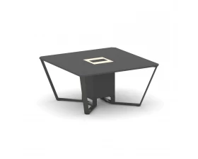 Стол переговорный квадратный ЛДСП/краш. металл/МДФ 1600x1600x750 Steel Meet images