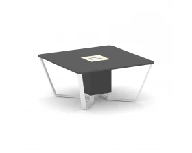 Стол переговорный квадратный ЛДСП/краш. металл/МДФ 1600x1600x750 Steel Meet images