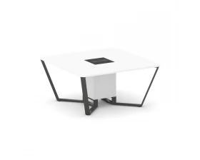 Стол переговорный квадратный ЛДСП/краш. металл/МДФ 1600x1600x750 Steel Meet images