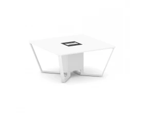 Стол переговорный квадратный ЛДСП/краш. металл/МДФ 1600x1600x750 Steel Meet images