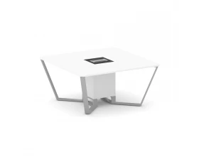 Стол переговорный квадратный ЛДСП/краш. металл/МДФ 1600x1600x750 Steel Meet images