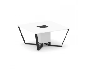 Стол переговорный квадратный ЛДСП/краш. металл/МДФ 1600x1600x750 Steel Meet images