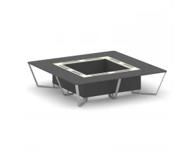 Стол переговорный квадратный ЛДСП/краш. металл/МДФ 3200x3200x750 Steel Meet images