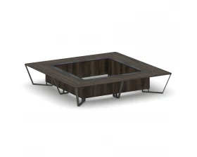 Стол переговорный квадратный ЛДСП/краш. металл/МДФ 4000x4000x750 Steel Meet images