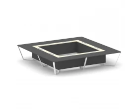 Стол переговорный квадратный ЛДСП/краш. металл/МДФ 4000x4000x750 Steel Meet images