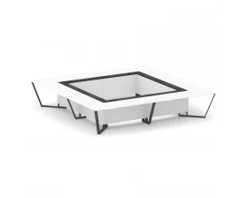 Стол переговорный квадратный ЛДСП/краш. металл/МДФ 4000x4000x750 Steel Meet images