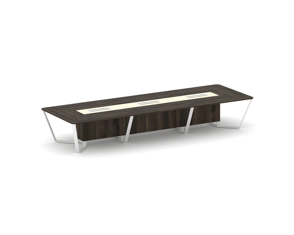 Стол переговорный прямоугольный ЛДСП/краш. металл/МДФ 4800x1600x750 Steel Meet