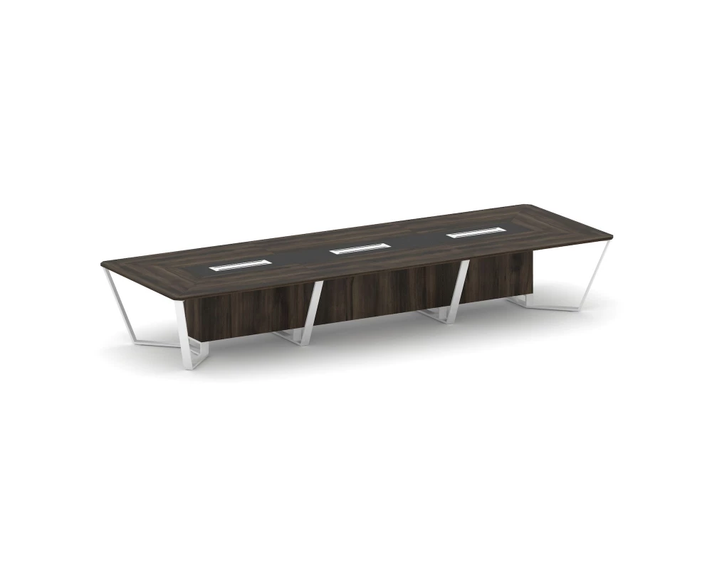 Стол переговорный прямоугольный ЛДСП/краш. металл/МДФ 4800x1600x750 Steel Meet