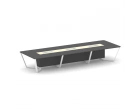 Стол переговорный прямоугольный ЛДСП/краш. металл/МДФ 4800x1600x750 Steel Meet images