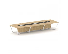 Стол переговорный прямоугольный ЛДСП/краш. металл/МДФ 4800x1600x750 Steel Meet images