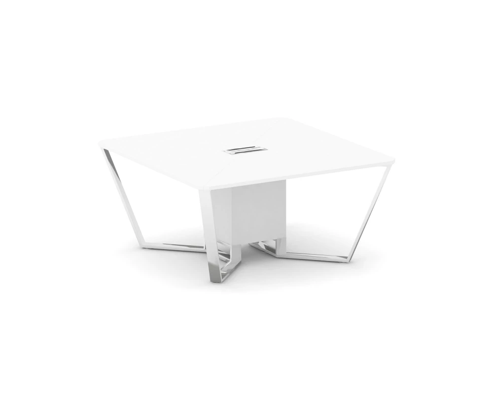 Стол переговорный квадратный ЛДСП/нерж. сталь 1600x1600x750 Steel Meet