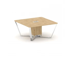 Стол переговорный квадратный ЛДСП/нерж. сталь 1600x1600x750 Steel Meet images