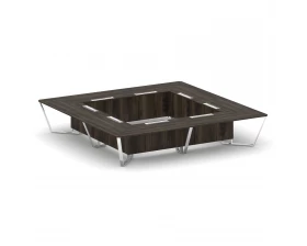 Стол переговорный квадратный ЛДСП/нерж. сталь 4000x4000x750 Steel Meet images