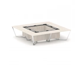 Стол переговорный квадратный ЛДСП/нерж. сталь/МДФ 3200x3200x750 Steel Meet images