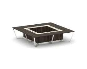 Стол переговорный квадратный ЛДСП/нерж. сталь/МДФ 3200x3200x750 Steel Meet images