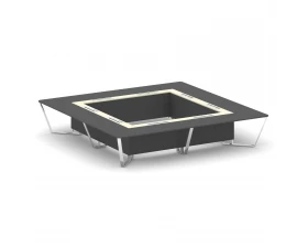 Стол переговорный квадратный ЛДСП/нерж. сталь/МДФ 4000x4000x750 Steel Meet images