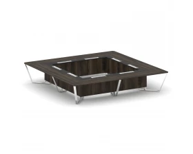 Стол переговорный квадратный ЛДСП/нерж. сталь/МДФ 4000x4000x750 Steel Meet images