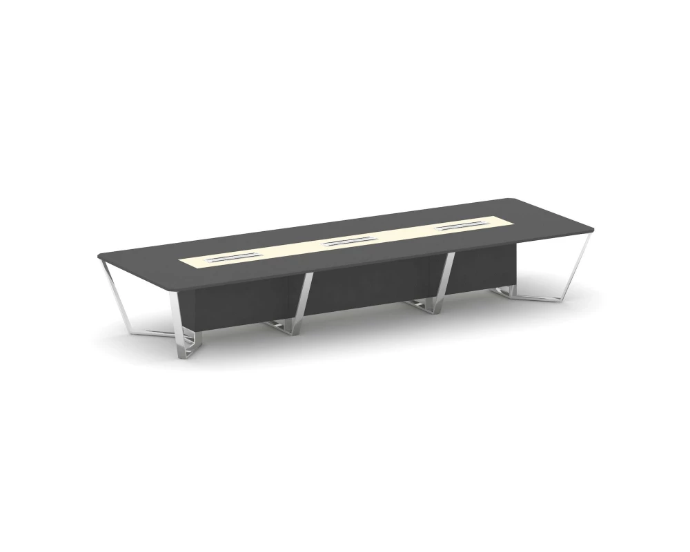 Стол переговорный прямоугольный ЛДСП/нерж. сталь/МДФ 4800x1600x750 Steel Meet