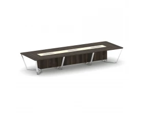 Стол переговорный прямоугольный ЛДСП/нерж. сталь/МДФ 4800x1600x750 Steel Meet images