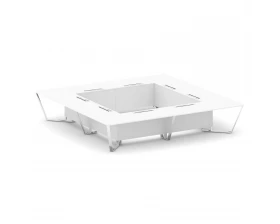 Стол переговорный квадратный Пластик Феникс/нерж. сталь 4000x4000x750 Steel Meet images