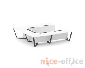 Стол переговорный П-образный ЛДСП/краш. металл 3200x3200x750 Стил Мит / Steel Meet images